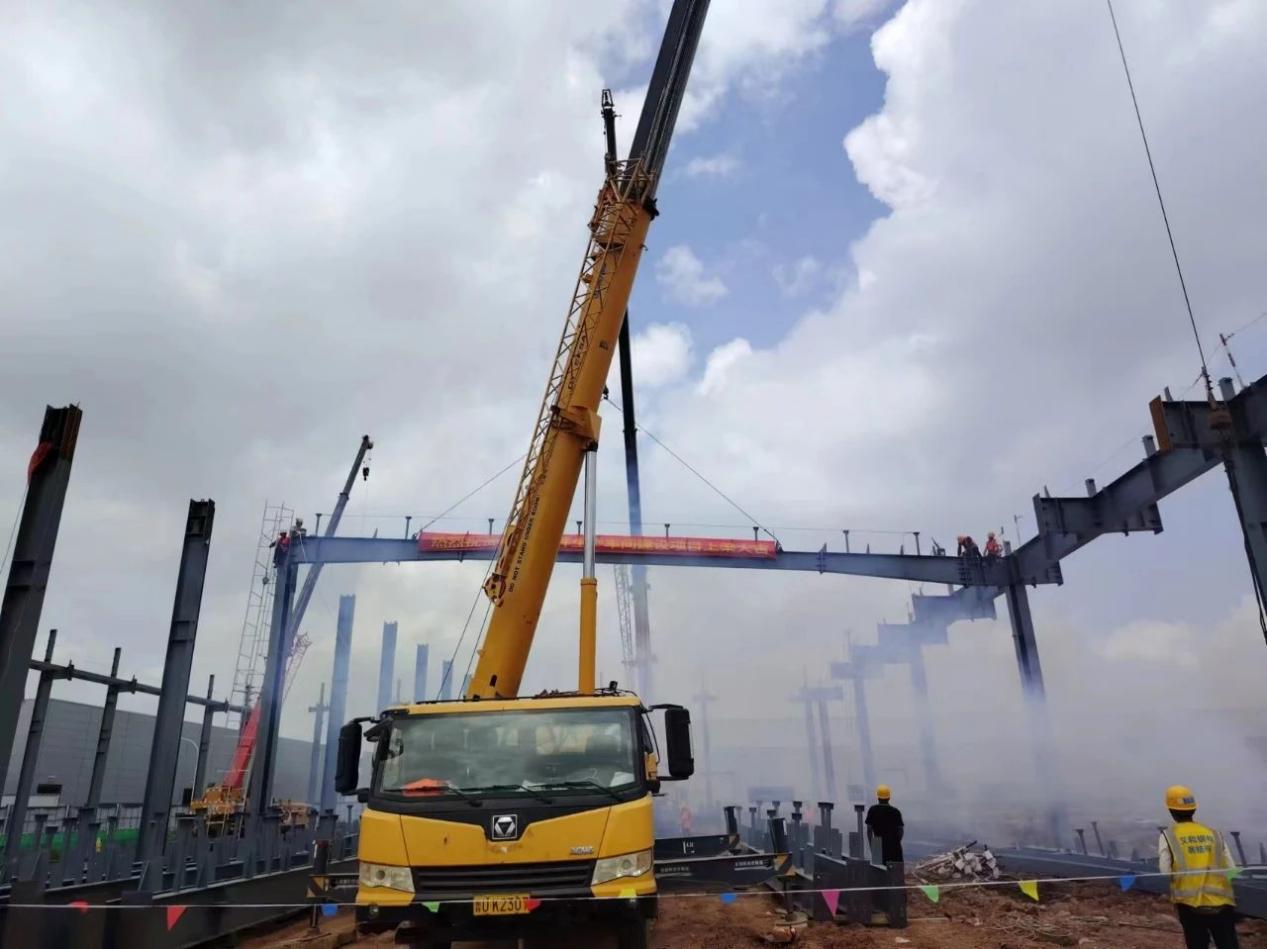 Chery KD Parts Production Workshop Construction Project Sur la trabo, Eihe realigis Chery Automobile Qingdao Base Construction Project gajnis la oferton 
