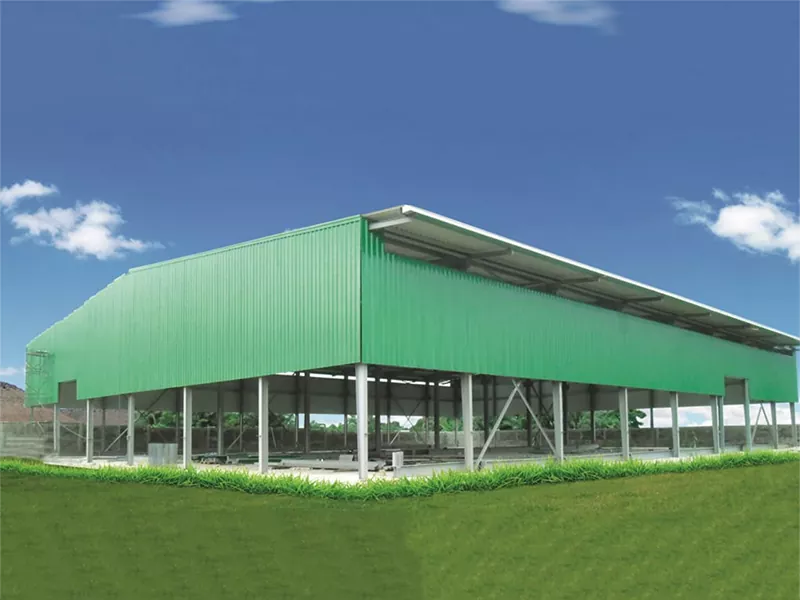Eco-amika prefabla metala magazena konstruaĵo